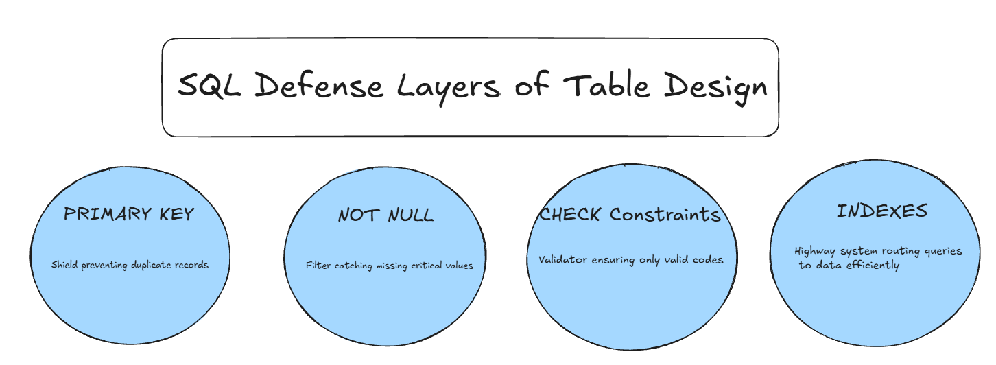 SQL Table Design Layers